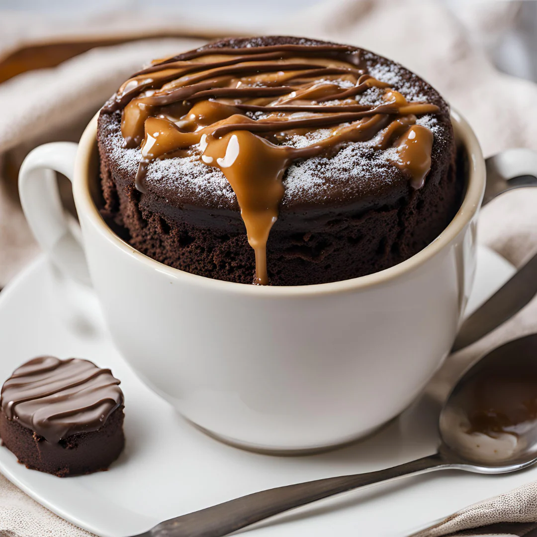 Chocolate Caramel Mug Cake - Image 5