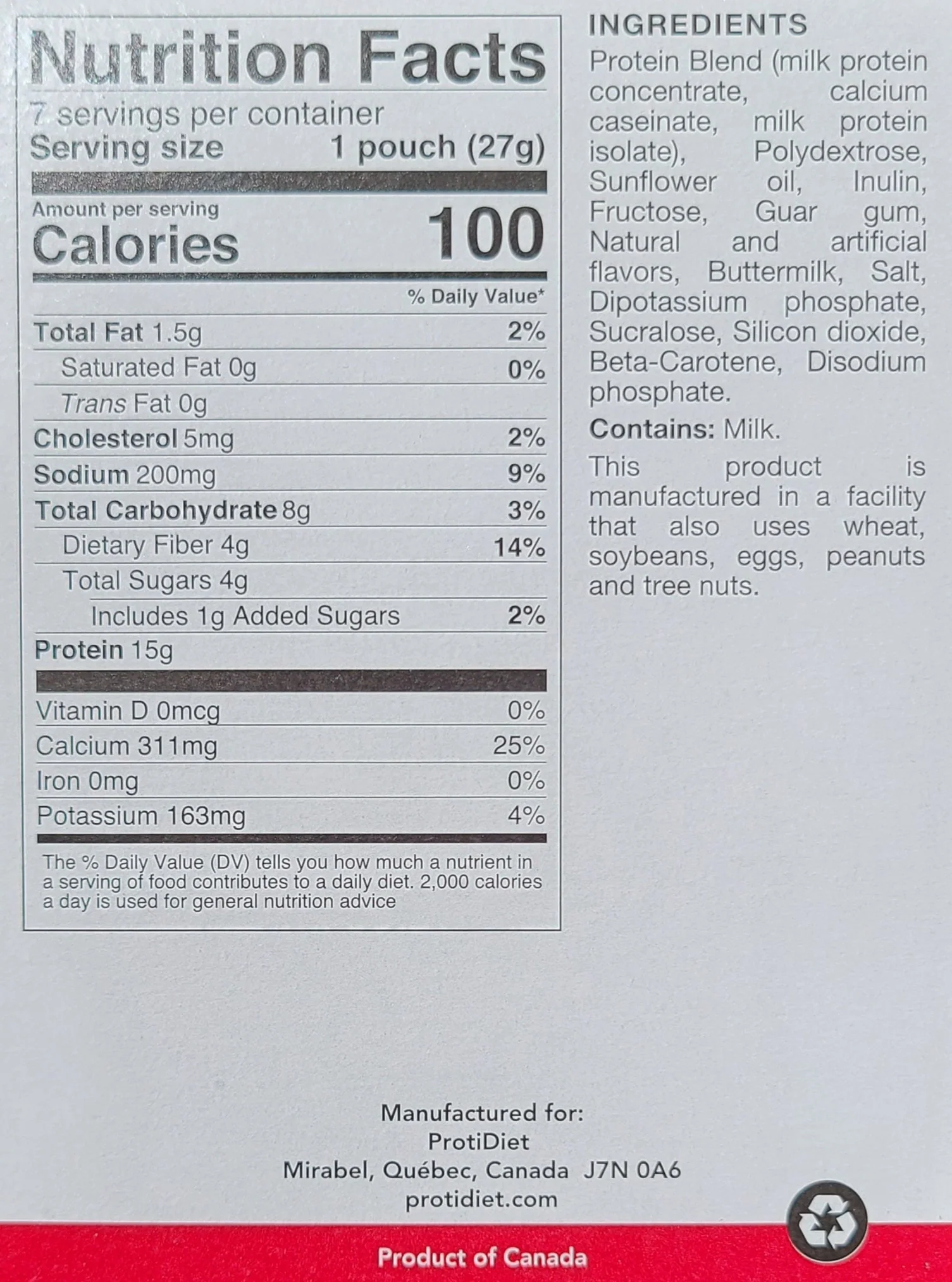 Protidiet Vanilla Shake - Image 3