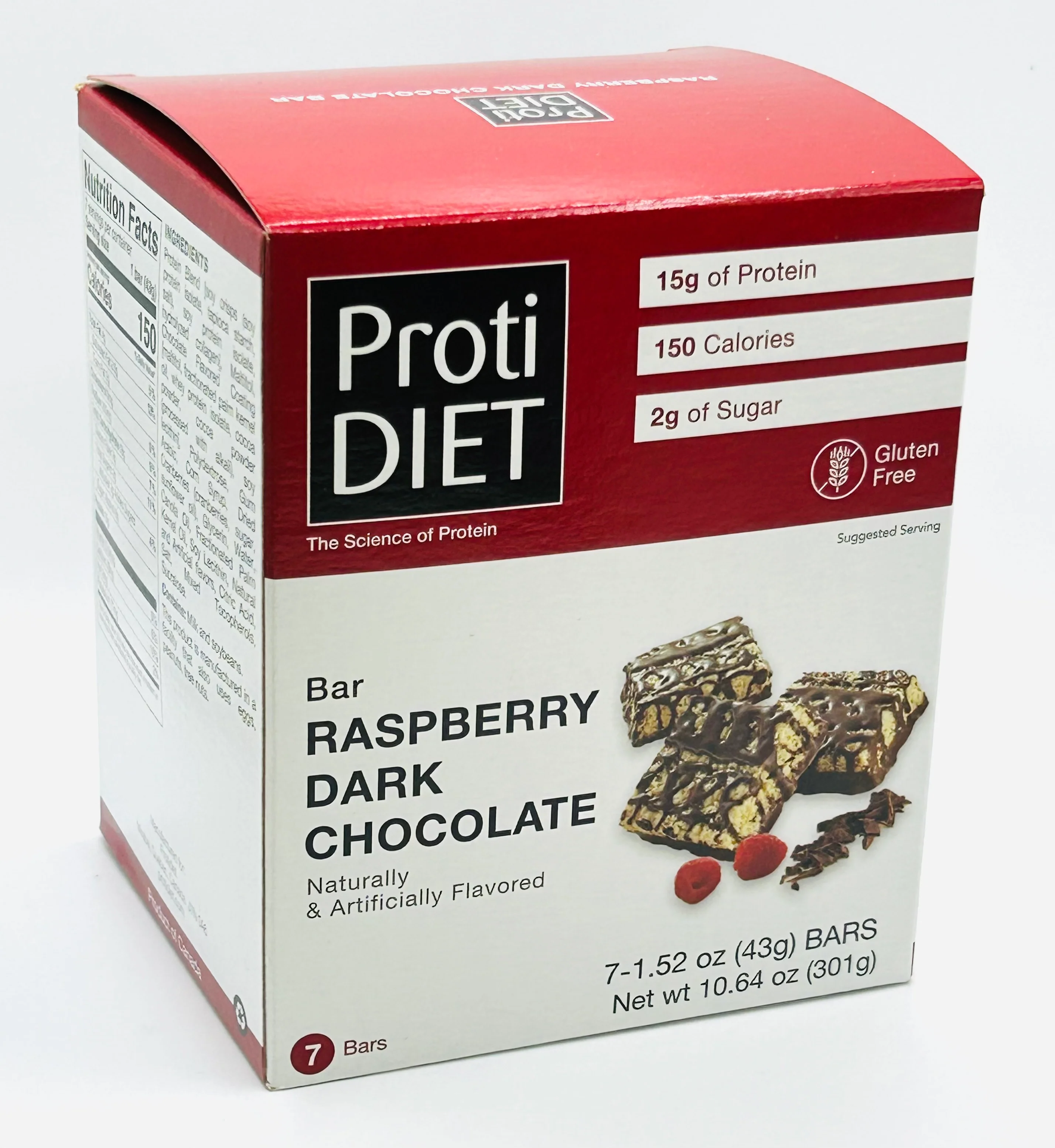 Raspberry Dark Chocolate Squares - ProtiDiet - Image 2